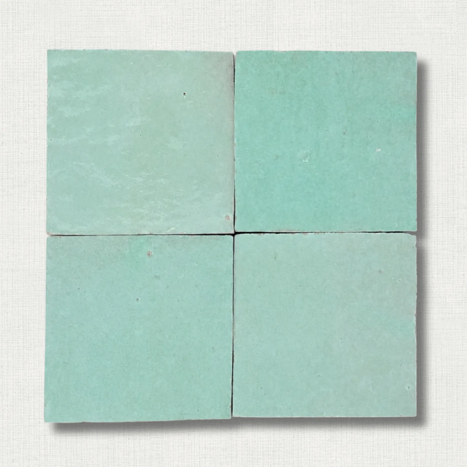 Zellige Eucalyptus Pâle 10×10 fait main à Fès