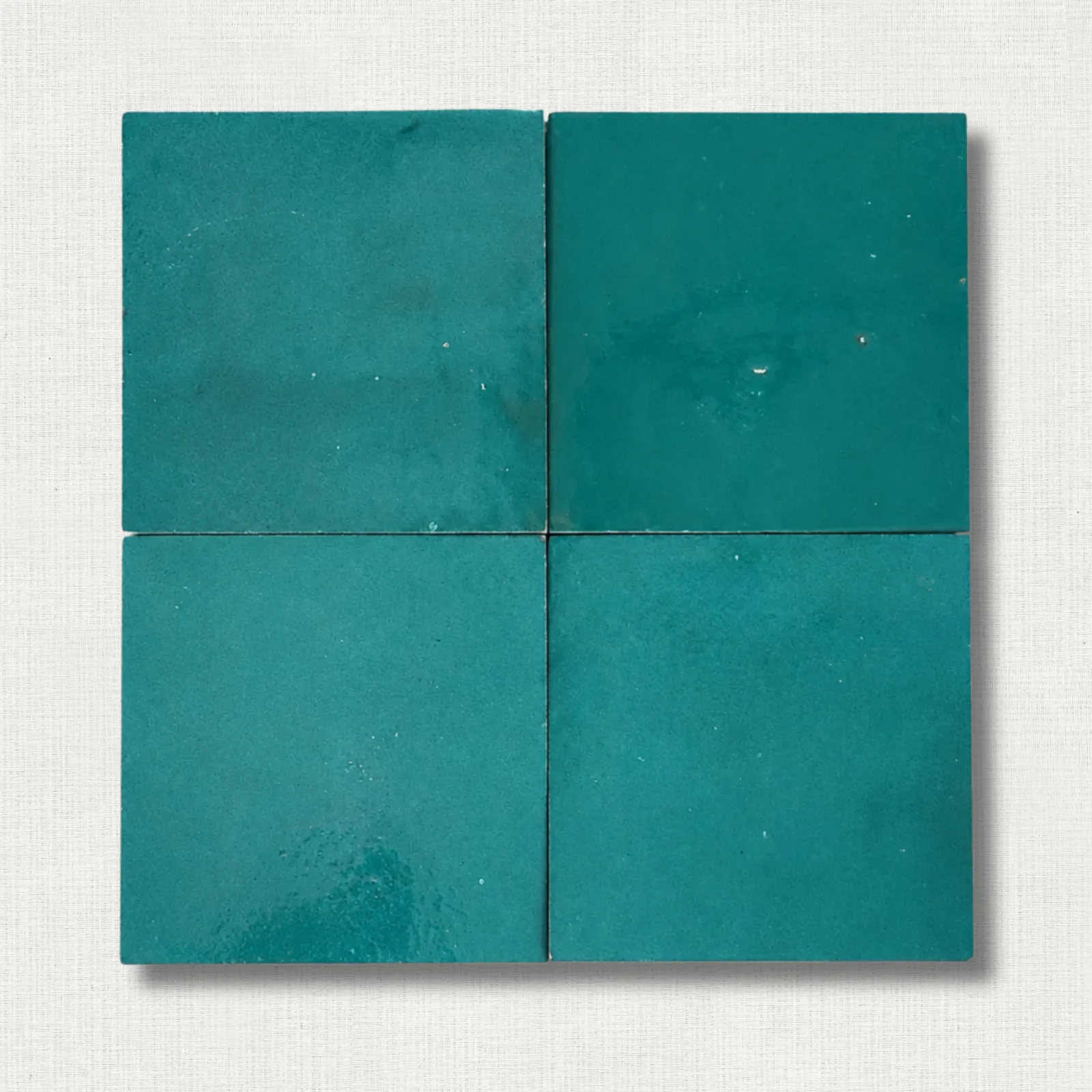 Zellige Turquoise Profond 10×10 fait main à Fès
