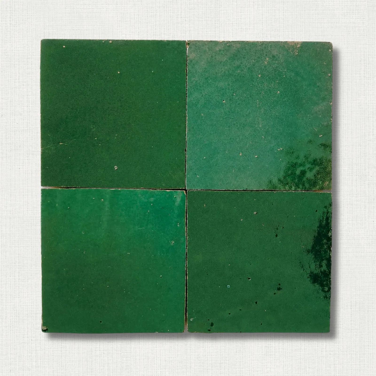 Zellige Jade Intense 10×10 fait main à Fès
