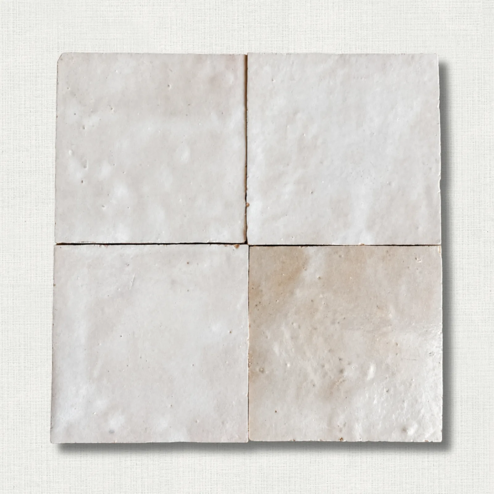 Zellige Albâtre Brut 10×10 fait main à Fès